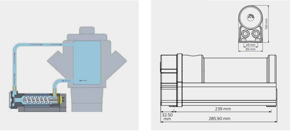 installation for ThermoStart H2 Self-Circulation Engine Heater installation for ThermoStart H2 Self-Circulation Engine Heater